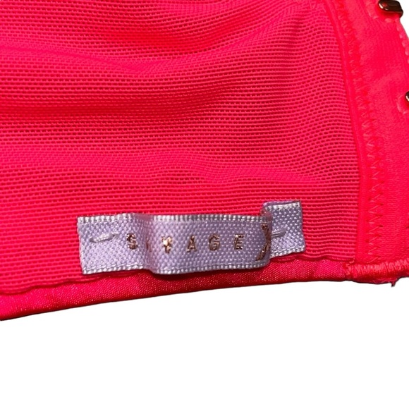 Savage X Fenty Hot Fluorescent Pink Not Sorry Half Cup Lace Detail Bra size 40DD - Picture 9 of 13